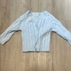 Light Blue Cable Knit Girl’s Sweater